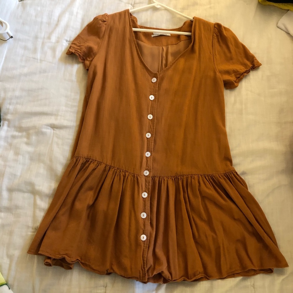 Urban Outfitters orange peplum dress